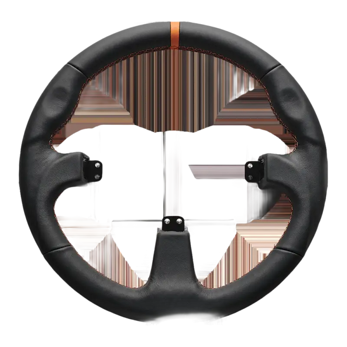 Asetek SimSports Round Black Leather Steering Wheel Rim Steering Rim