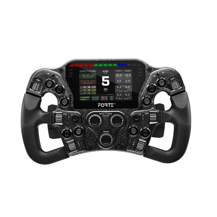 Asetek SimSports Forte® Formula Pro Steering Wheel - LMP Handles - Button Box