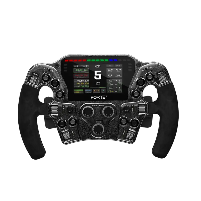 Asetek SimSports Forte® Formula Pro Steering Wheel - Regular Suède Handles - Button Box