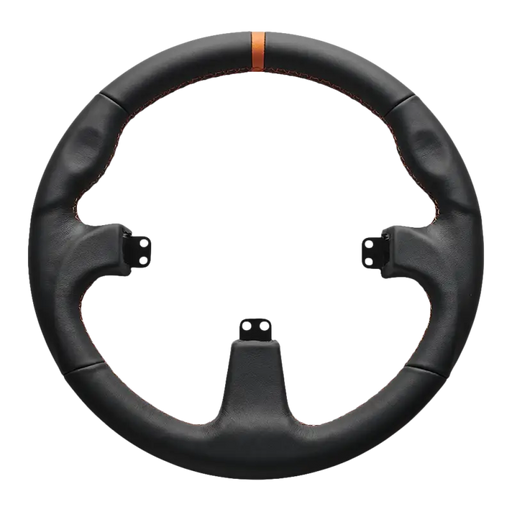 Asetek SimSports Round Black Leather Steering Wheel Rim Steering Rim