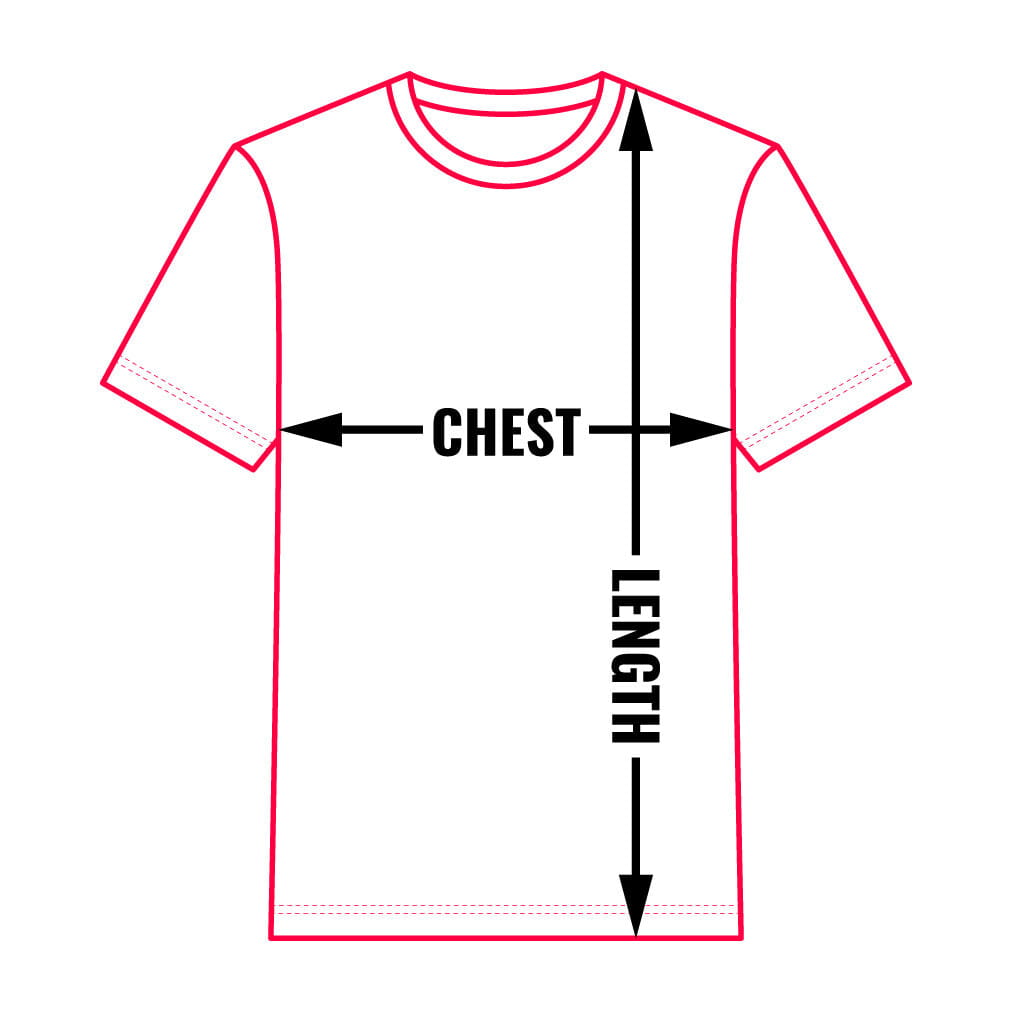 T-shirt measurement illustration