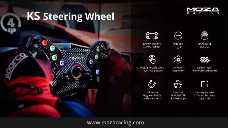 Moza Racing KS Steering Wheel - Steering Wheel