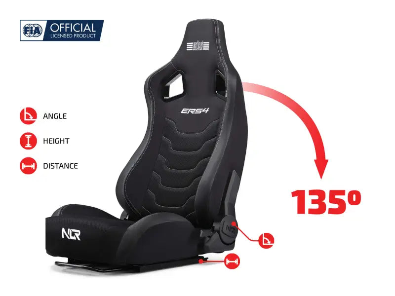Next Level Racing ERS4 Elite Reclining Seat - Fabric & SimAero Mesh Edition - Seat