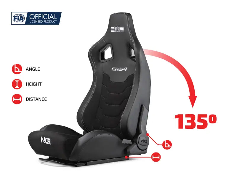 Next Level Racing ERS4 Elite Reclining Seat - PU Leather & Suede Edition - Seat