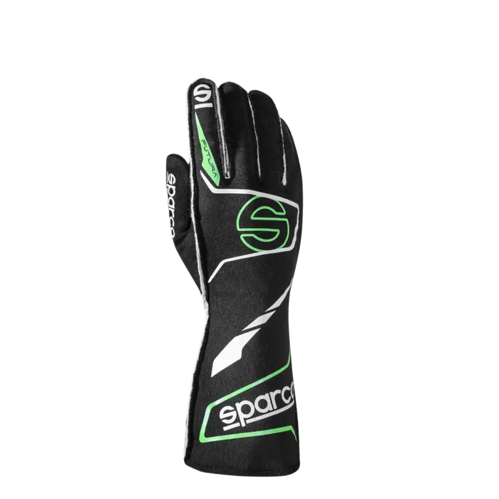 SPARCO FUTURA GLOVES - Black / Fluor Green / 8 - Racing Gloves
