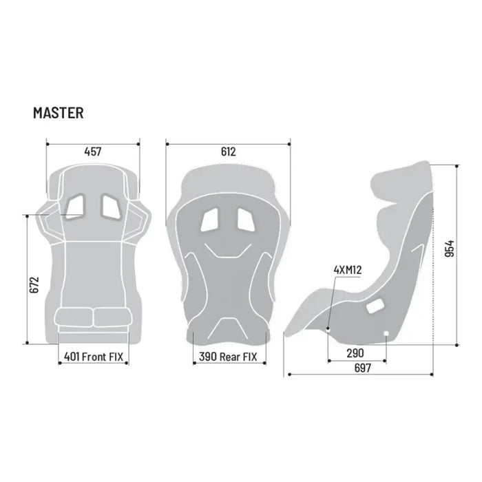 SPARCO MASTER FIBREGLASS SEAT - Bucket seat