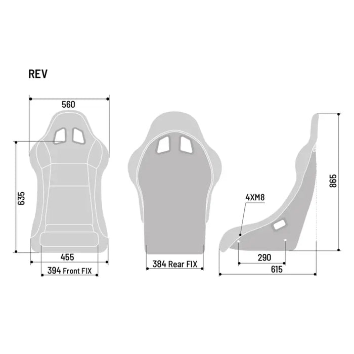 Sparco REV QRT Bucket seat - Black - Bucket seat